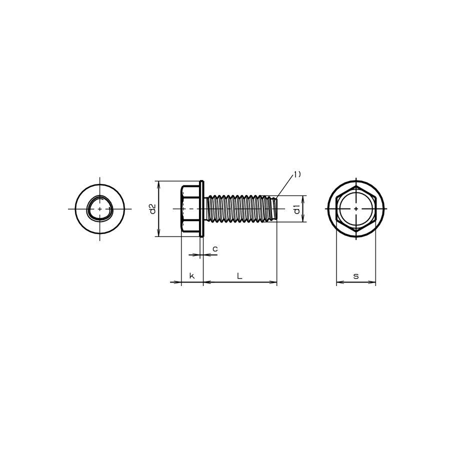 Gewfurchende 6Kt-Schrauben m. Bund DIN 7500D-St znb M8x25