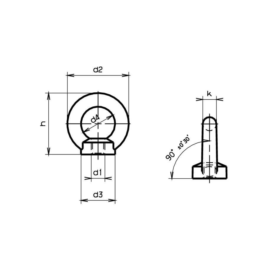 Ringmuttern DIN 582-rostfrei A2 M12