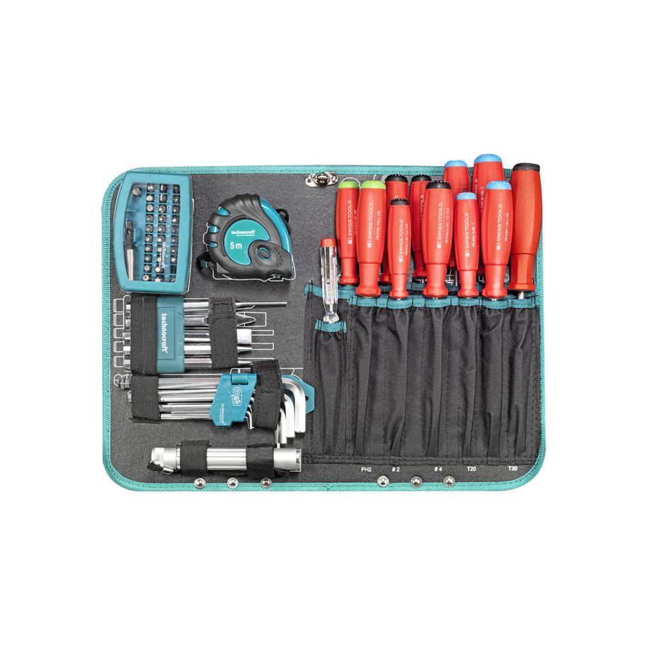 technocraft ABS-Werkzeugkoffer PRO CHROME 152 PB Swiss Tools