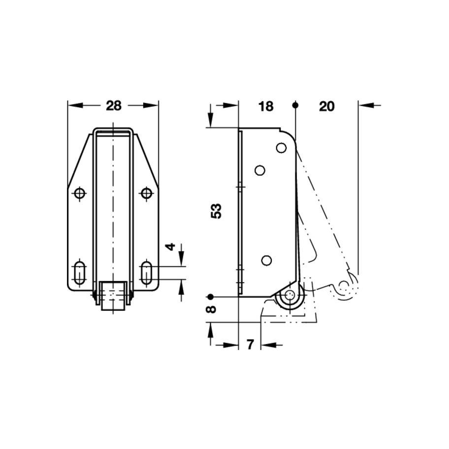 bestaPAC Druckrollschnäpper Kunststoff weiss