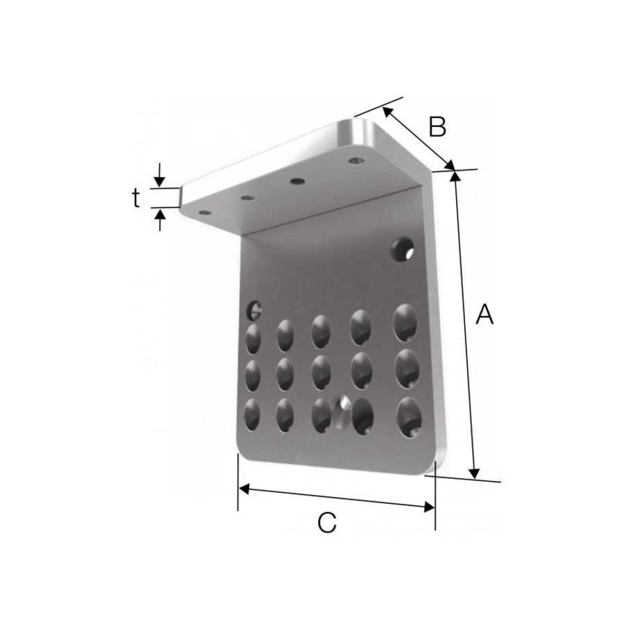 SST Topverbinder Typ EL Aluminium 80x55x10