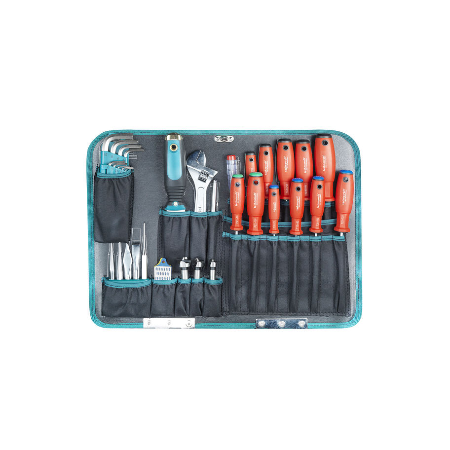 technocraft ABS-Werkzeugkoffer PRO CHROME WOOD 116