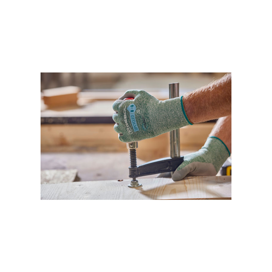 GEBOL Arbeitshandschuh Upcycled Strong dunkelgrün 10