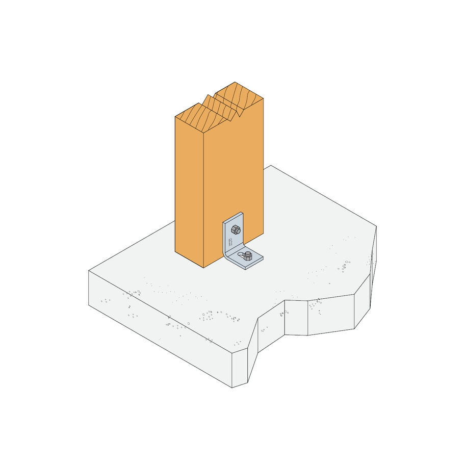 SST Betonwinkel Stahl feuerverzinkt P150×75×8×60 Ø175