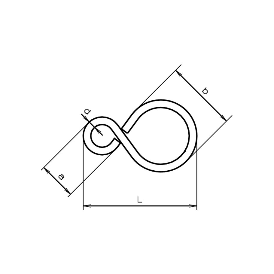 bestaPAC Haken S-Form vernickelt 1.8x22