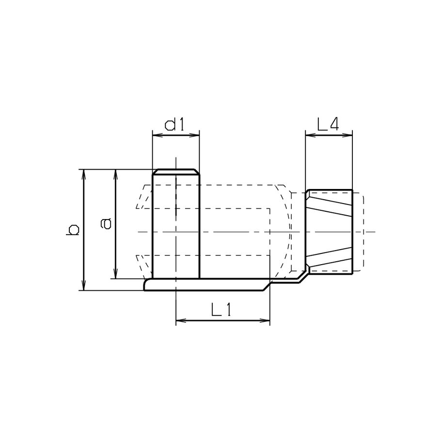 ES Bolzen für Gabelköpfe Stahl verzinkt blau 5x10