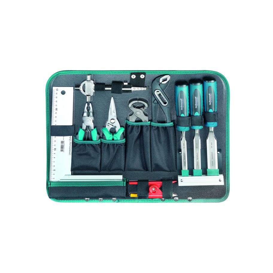 technocraft ABS-Werkzeugkoffer PRO CHROME WOOD 116