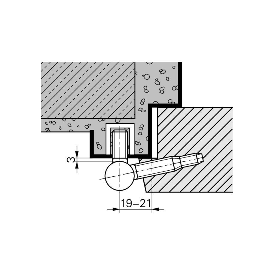 Sassba Stahlzargenband 2-tlg. FE16 verzinkt blau