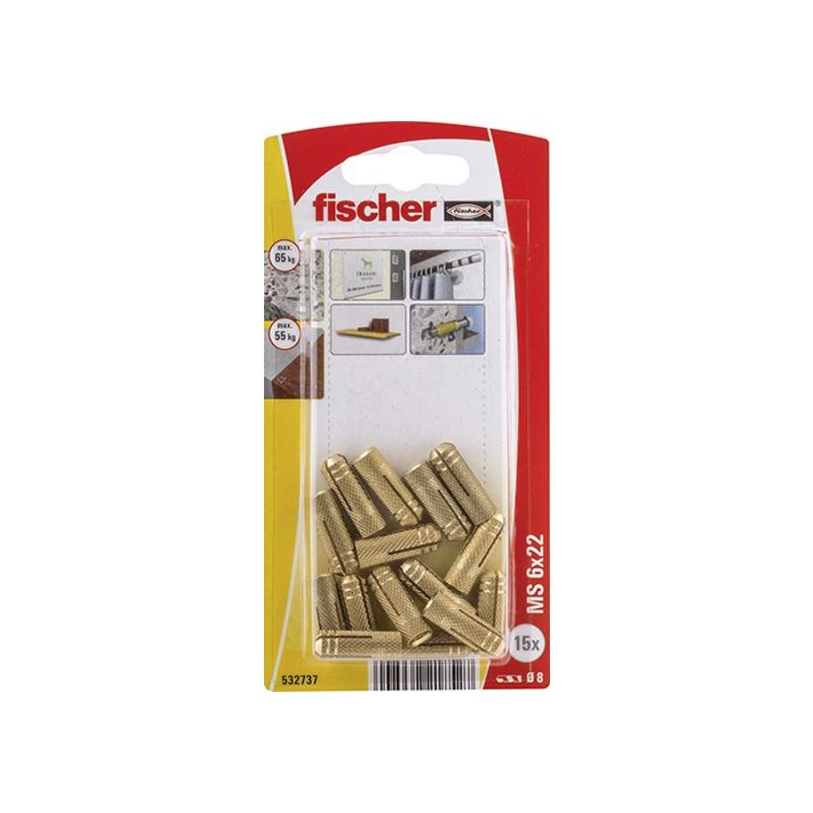 FI SB 532737 Messingdübel M6 K NV, 15