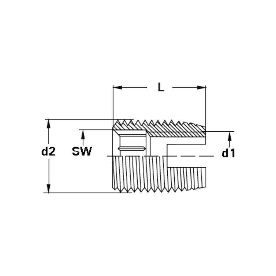RAMPA Gewindebuchsen Typ ESK rostfrei A2 M5x14
