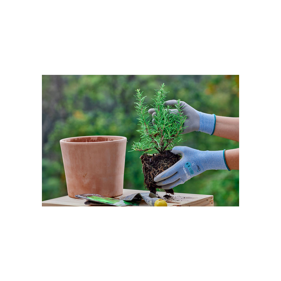 GEBOL Arbeitshandschuh Upcycled Sensitive hellblau 5