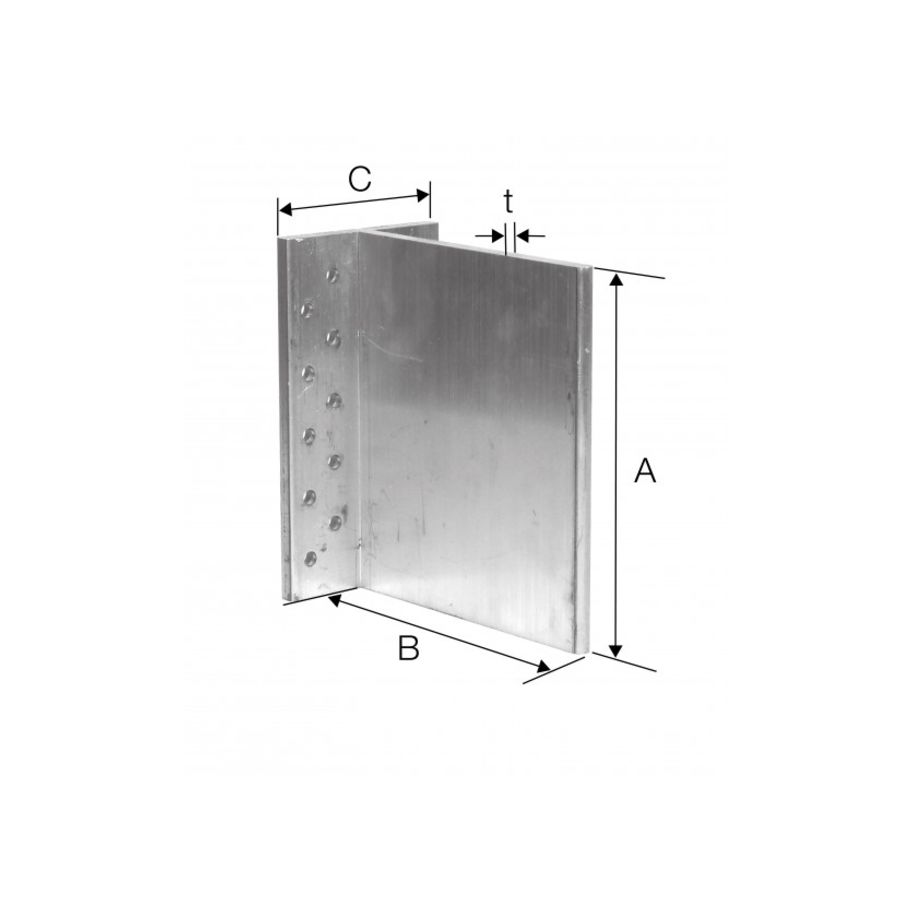 SST Balkenträger einteilig Aluminium 86x103x6