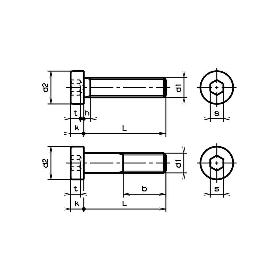 Zyl-Schrauben In-6Kt niedr. Kopf DIN 7984-rostfrei A2 M6x8