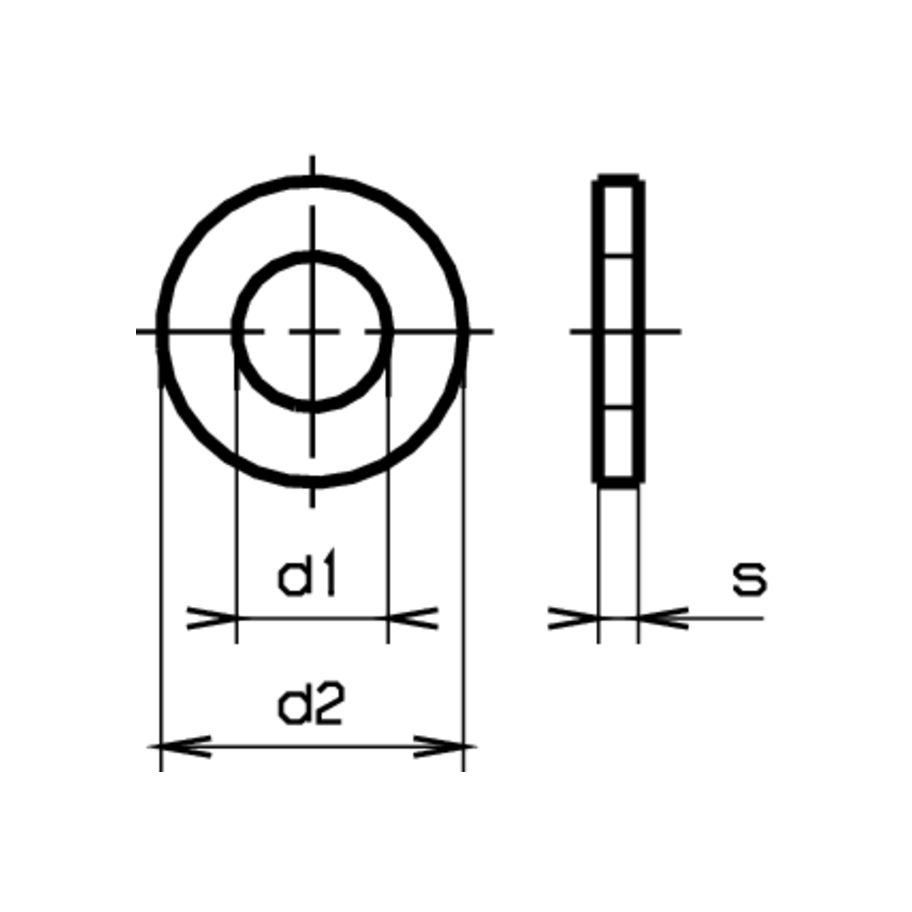 Scheiben f. Bolzen o Fase DIN1440-Stahl znb 25/40/4