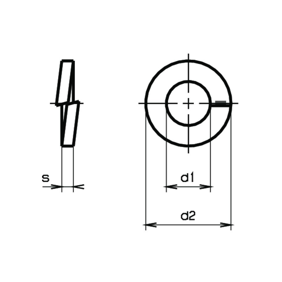 Federringe f. Zyl-Schrauben DIN 7980-A4 M 5