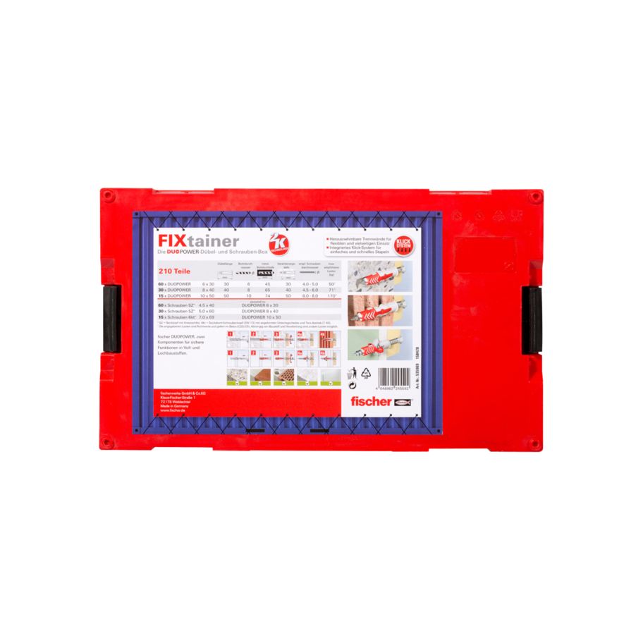 fischer FIXtainer DUOPOWER Dübel und Schrauben-Box (210)