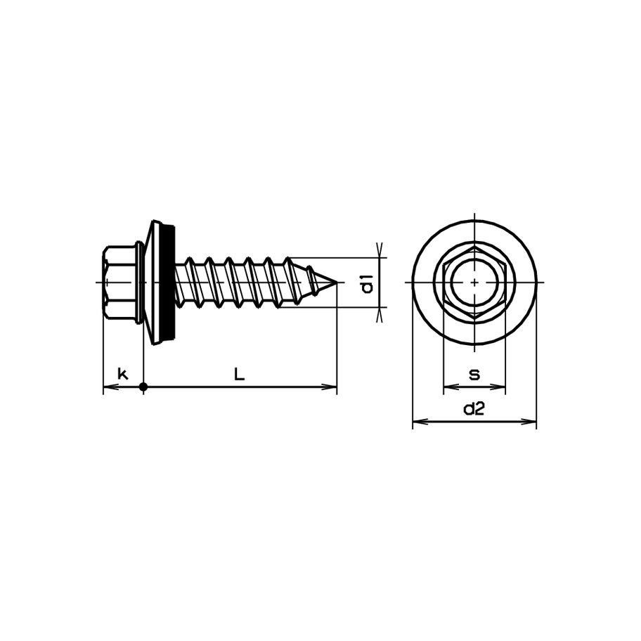 Sechskant-Fassadenschrauben 1.4301 Typ A 6,5x152