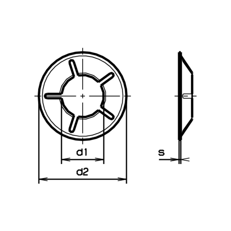 QUICKLOCK BENZING für Wellen Typ BQ Federstahl schwarz D 8