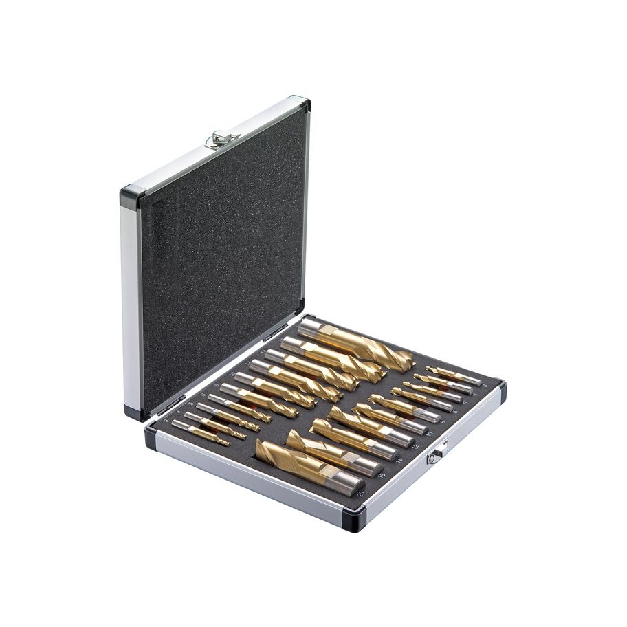 ALD HSS-TiN Schaftfräser-Set, 20tlg,