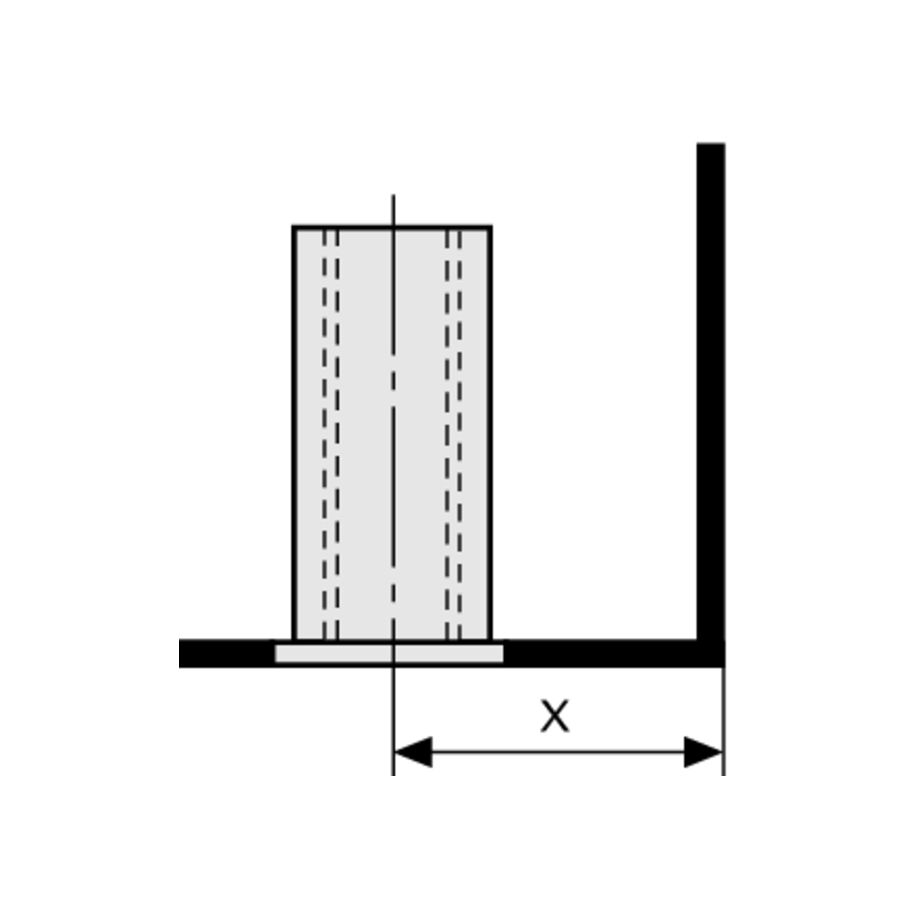 Sassba Reno-Hülse für Stahlzargen Stahl blank M10x1mm